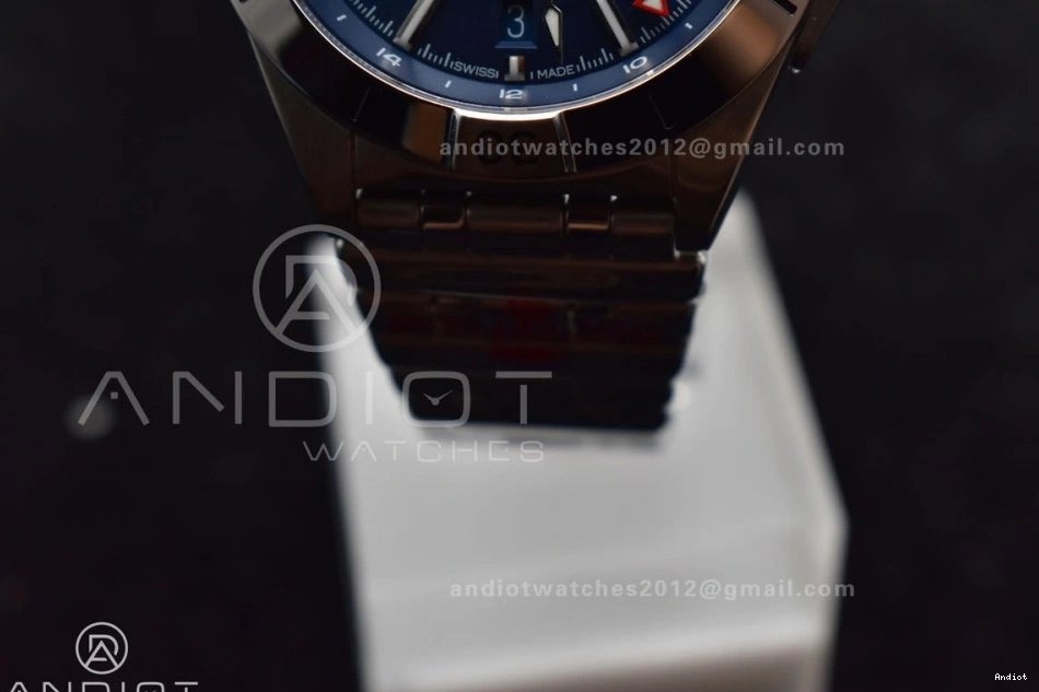 BLS Best Automatic Chronomat Factory Breitling 1:1 On Dial GMT Blue SS A2836 Edition Bracelet 40mm 0202